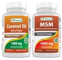 Best Naturals Extra Virgin Kokosöl 1000 mg & MSM 1000 mg