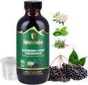 Immunia Elderberry Syrup hilft das Immunsystem zu stärken. Elderberry Konzentrat mit Elderflower, Thyme und Peppermint. Kein Zucker hinzugefügt. Köstlicher Geschmack. 24 Tage/Bottle. (1-Pack)