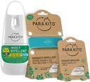 PARAKITO Moskito, Insekten- und Bugspray Bundle - Inklusive Spray, Turquoise Wristband & 4 Refills | DEET Free, Citronella Essential Oils, Perfekt für Camping, Wandern, Outdoor-Aktivitäten