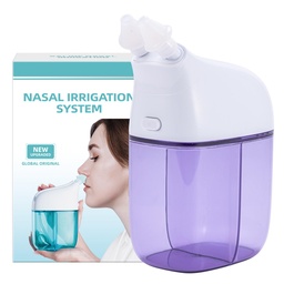 Nasal Irrigation System, Nasal Rinse Machine, Sinus Rinse Machine, Sinus Cleaner Machine mit Salzwasser Tank & Abfall Sammlung Tank - Nasenreiniger für Sinus,Sinus Erwachsene,Allergy Relief - Lila