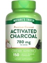 Nature's Truth Activated Charcoal Capsules 780 mg | 150 Pillen | von Coconut Shells | Non-GMO & Gluten Kostenlose Ergänzung