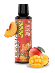 VMI Sports L-Carnitin 3000 Liquid | 3000 mg Carnitin Supplement | Zero Calorie Zero Sugar Keto Friendly for Men and Women – Great Tasting | 31 Portionen (Peach Mango, 16 fl. oz.)