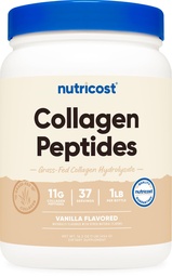 Nutricost Collagen Peptides Powder 1LB (454 G) (Vanilla) - Gras Fed Bovine Collagen Hydrolysat