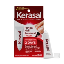 Kerasal Nail Renewal and Nail File Combo Pack, Restauratoren Aussehen von verfärbten oder beschädigten Nägeln, 5 schwerer Nägel Dateien, 0.33 fl oz, Klar (Packaging May Vary)