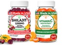 Lunakai USA Made Shilajit & Vitamin C High Potency Gummis Bundle – Energie- und Immununterstützung – Non-GMO & Delicious