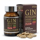 Korean Red Ginseng [Gin HONGSAM] 60 Kapseln - Premium Anti Aging Supplements - Boost Energy | Immune | Memory für Frauen und Männer 100% Red Ginseng
