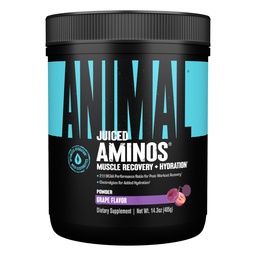 Tiersäftige Aminosäuren - BCAA Pulver EAA Matrix Plus Hydration mit Elektrolyten und Meersalz jederzeit Erholung und verbesserte Leistung, Trauben Geschmack, 30 Servierungen
