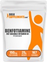 BulkSupplements.com Benfotiamine Pulver -Vitamin B1 Benfotiamin Supplement, Fett lösliches B1 Vitamin - Glutenfrei, 150 mg pro Portion, 25 g (0,88 oz) (Paket von 1)