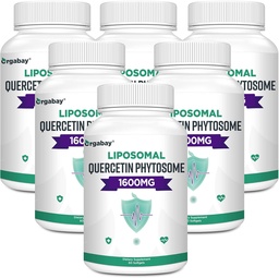 Orgabay Liposomal Quercetin Phytosome 1600 mg,Bromelain 200mg,Zinc 30mg,Vitamin C Turmeric 40 mg, Höchste Absorption,Quercetin Complex, 360 Softgels