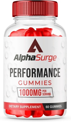 (1 Pack) AlphaSurge Gummies für männliche, Alpha Surge Advanced Formula Gummies mit 1000 MG Kaubar, AlphaSurge Natural Ingredients Gummies (60 Gummi)