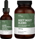 Earth Harmony Liquid Chlorophyll & Beet Root Powder & Juice Blend - 2 Fl Oz & 120 Kapseln