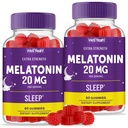WellYeah Melatonin Gummies 20mg (2 Packung) | Schlafunterstützung | Maximale Stärke Melatonin 20mg Gummies für Erwachsene | Schnell aufgelöst | Great Berry Flavor | 60 Count | Vegan, Non GMO