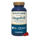 Nature's Wonder Mega Krill Extra Strength Krill Öl 500mg mit Omega 3 Phospholipiden und Astaxanthin, unterstützt Herzgesundheit, 120 Tage Versorgung von Softgelen