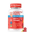SmartyPants Kids Zero Sugar Multivitamin Gummies: Omega-3, Vitamine D, C, A, pflanzenbasiert, glutenfrei, Erdbeerbananengeschmack, 60 Count (30 Tage Versorgung)