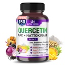 Quercetin-Ergänzung mit Bromelain, Vitamin C und Zink, Nattokinase, NAC, Elderberry, Elderberry | 8 in 1 Ultra Antioxidant Complex für Immungesundheit | 150 Kapseln