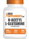 BulkSupplements.com N-Acetyl L-Glutamin Kapseln - Glutamin-Ergänzung, Aminosäuren-Ergänzung - Glutenfrei, 1 Kapsel pro Portion (750mg), 360 Count (Pack von 1)