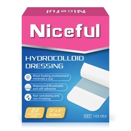 20 Count Hydrocolloid Bandagen 2" x 2", Wound Dressing Small Hydrocolloid Gel Bandagen für Wunden, Wound Healing Bed Sore Bandage