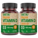 DEVA Vitamin D3 5000 IU, Sunshine Supplement, 125 mcg Vegan D3, 90-Count Bottle (Pack von 2)