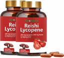 Lycopin Kapseln, natürliche Lycopin 200mg mit Bio Reishi Mushroom 200mg Ergänzung für Prostata Gesundheit und Immununterstützung - Glutenfrei, Non-GMO, 60 Kapseln (2 Packung)