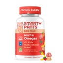 SmartyPants Kids Multivitamin-Gummie, Omega 3 (DHA/EPA), Vitamine D3, C, B12, B6, Vitamin A, K & Zink, glutenfrei, drei Fruchtaromen, 80 Count (40-Tage-Versorgung)