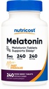 Nutricost Melatonin 5mg, 240 Fast Dissolve Tabletten (Mixed Berry Flavor) - Non-GMO, Glutenfrei