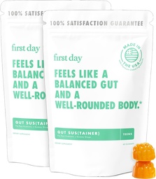 FIRST DAY Teens’ Gut Sustainer Tribiotic Gummies – 3-in-1 Prebiotic, Probiotic & Postbiotic Supplement – Unterstützt Verdauungs-, Haut-, Mund- und Immungesundheit, Nährstoffaufnahme & Wachstum – 60-Tage-Versorgung