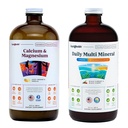 LIQUIDHEALTH Calcium Magnesium Vitamine & Daily Multi Minerals Liquid Supplement Bundle für Erwachsene - Immunsystem, Knochen & Gelenkunterstützung, Verbesserung der Mobilität, Steigerung der Energie - Vegan, Non-GMO, USA Made