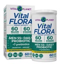 Vital Planet - Vital Flora Men Over 55 Daily Probiotic, 60 Billion CFU, Diverse Strains, Bio-Präbiotika, Immununterstützung, Digestive Health Shelf Stable Probiotics für Männer, 60 Kapseln