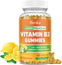 Vitamin B2 Gummies Riboflavin 400mg Supplement für Männer und Frauen - Reines Magnesium, Ashwagandha, CoQ10, Omega 3, Vitamin B12 - Migraine Relief & Energy, Nervous System Support - Zuckerfrei, 60 Zähler