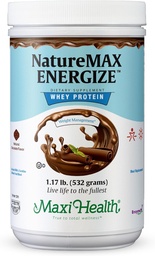 NatureMax EnergizeTM Whey Protein Powder- Energy Support Meal Ersatz - 20g Protein Per Serving - Natürliche Schokolade Geschmack - Kosher Dairy Vitamin - 1.17lb