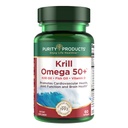 Purity Products Krill Omega 50 (Krill + Fischöl Blend 1000mg + Astaxanthin 500mcg + Phospholipide 200mg + Vitamin D 500 IE) - 60 Mini Softgels