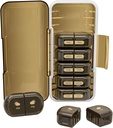 Wöchentliche Pille Organizer 2 Mal pro Tag, Moisture-Proof, Detachable Compartments, AM PM Pill Box 2X 7 Tage, Reise Pille Organizer für Pillen/Fish Oil/Medication/Vitamin/Supplements (Brown)