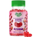 Human Beanz Biotin Jelly Bean Gummy Vitamine, Max Strength Biotin für Haar, Haut und Nägel, 10.000 mcg pro Portion, Haarwachstum Vitamine für Männer und Frauen, 120 Strawberry Blast Jelly Beans, Kosher