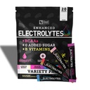 Zeal Naturals Enhanced Electrolyte Powder Stick Packs (Variety Pack - 20 Packets) Sugar Free + BCAA B-Vitamine & Pink Himalayan Salz - Keto Elektrolyte, Hydration Powder