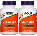 Jetzt Lebensmittel Bromelain 2400Gdu/500mg, 120 Veg Kapseln (Pack von 2)