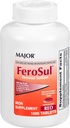 Major FeroSul - Eisensulfat 325 mg Tabletten - Eisen Beilage für Damen und Herren - Speziell beschichtete Easy-to-Swallow Tabletten - Rot - 1000 Tabletten