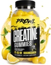 Creatine Monohydrate Gummi - Kreatine Gummis für Männer & Frauen - Muskelwachstum, Stärke, & Erholung - Vegan, Non-GMO, & Gluten-Free - Natürliche Lachse Flavor - (30 Servietten, 120 Zähler)