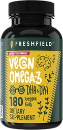 Vegan Omega 3 DHA: Algenöl, am meisten bewertet, Carrageenan frei, Nachhaltig, getestet, keine Schwermetalle, Fischöl Alt, pflanzlichen Omega. Unterstützt Herz, Gehirn, Gelenkgesundheit w/DPA