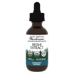 Host Defense Reishi Extract - Herz-und Immun-Gesundheits-Ergänzung - Pilz-Ergänzung zur Unterstützung von Energie & Vitalität - Reishi-Ergänzung zu Aid Gesamt-Well-Being - 2 fl oz (60 Servietten)*