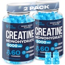 5000mg Creatine Monohydrate Gummie Formel für Männer und Frauen Ultimate Muscle Builder, Energy Booster & Pre-Workout Supplement (2 Pack)