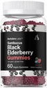 Horbaach Sambucus Black Elderberry Gummies | 60 Count | mit Zink und Vitamin C | Vegan, Non-GMO, Glutenfreier Extrakt für Erwachsene | Berry Flavor | von Berkshire Labs