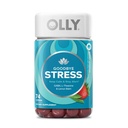 OLLY Goodbye Stress Gummy, GABA, L-Theanin, Lemon Balm, Stress Relief Supplement, Berry - 74 Count