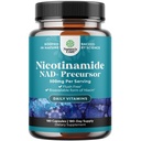 Vitamin B3 Niacinamid 500mg Kapseln - Mitochondriale Energie und potente Hautergänzung - AKA Vitamin B3 Niacin 500mg Flush Free und Nicotinamid 500mg - Flush Free Niacin Supplement - 180 Count