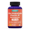 VANI 750MG Benfotiamin mit B1, 5X Time Fat & Water Soluble Thiamin B1 Supplement – Third Party Tested, No Gluten (120 Kapseln)