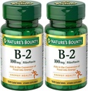 Nature's Bounty, Vitamin B-2, 100 mg, 100 Tabletten - Paket von 2