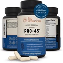 Live Conscious PRO45 Probiotics for Women & Men: Umfassende Formel, 45 Billion CFU, 11 Strains, Dairy Free - w/Prebiotics and Probiotics - Fördert Immune & Gut Health - 30 Veggie Caps