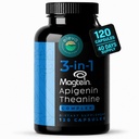 Magnesium Theanine L-Threonate Apigenin Ergänzung für Schlafhilfe-3- in-1 Complex Supplement Support Relaxation- Melatonin-Free Magnesium-Nullfüller- Glutenfrei & Non-GMO-120 Count Veggie Kapseln