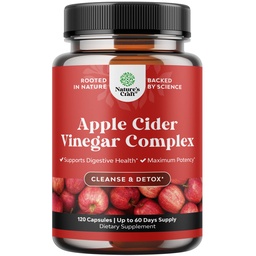 Apple Cider Essig Kapseln reinigen - ACV Cleanse und Detox Pillen für Gut und Verdauungsgesundheit mit Slimming Cayenne - Extra Strength ACV Kapseln für Gut Cleanse und Full Body Detox (60 Servierungen)
