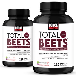 Kraftfaktor Gesamte Beets Nitric Oxid Ergänzung mit Rüben Wurzelpulver, Nitrate, Grapeseed-Extrakt für Zirkulation, Herz-Kreislauf, 240 Tabletten, 2 Packung