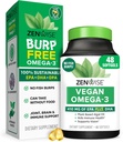 Zenwise Health Vegan Omega 3 Supplement - Burpless Omega 3 Supplement mit DHA, EPA & DPA Fettsäuren für Immungesundheit - Fish Oil Alternative aus Sustainable Sourced Marine Algae Oil - 48 Softgels